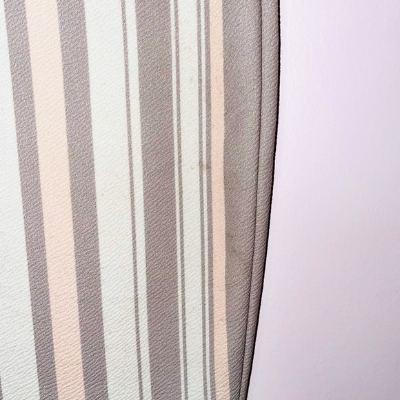 Boohoo Tan & White Striped High Rise Bodycon Fitted Midi Skirt 4 Women’s - Picture 4 of 9